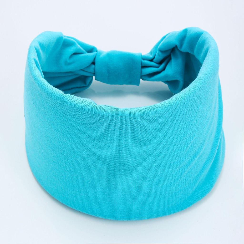 Bohemian Solid Color Stretchy Sports Headband - Sweat-Absorbing Yoga Hair Band Scarf Accessory