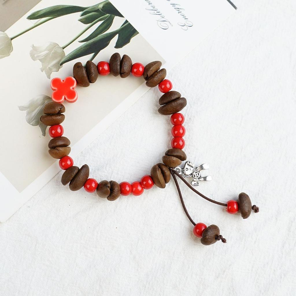 Ceramic beaded bracelet small fresh ancient style national style simple bracelet summer