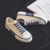 Fashion Ladies Shoes Whit Canvas Round Toe Women Footwear Flat Lace Up Low Daily Routine Autumn Summer 2024 Korean Casual Cotton Trends