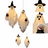 2-Piece Hanging and Witch Hat Outdoor Halloween Decor Set with and Small Cauldron Accents for Yard Garden Festival