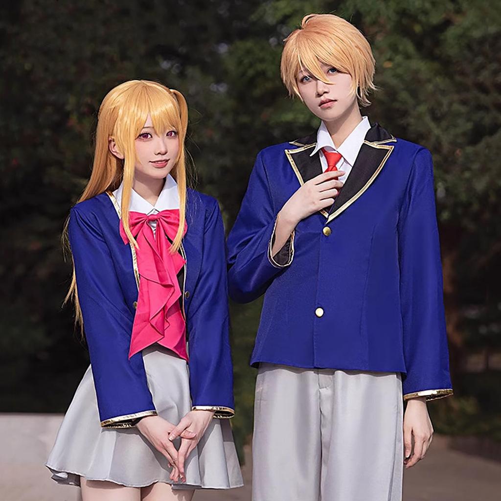 [Milky Time] Oshi no Ko Hoshino Ai, Aqua, Ruby, and Arima Kana Cosplay Halloween Anime Uniform (S, Ruby)