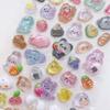 4 Sheets Cartoon Animal Ghost Rabbit Aesthetic Decals 3D Relief Jelly Stickers Diy Phone Case Diary Stationery Sticker Decor