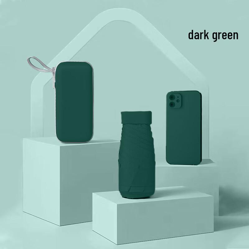 Flat Mini Sun & Rain Umbrella with Capsule Case