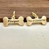 Neues Knochen-Personalisierter Hundemarke Name Haustier-ID-Tag Massives Messing Haustiere Anti-Verlust-Marke Welpenzubehör Hunde Halsband Kundenspezifisch Graviert