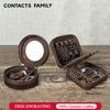Vintage Genuine Leather Jewelry Organizer Box Necklace Ring Earring Travel Storage Case with Mirror for Men Women