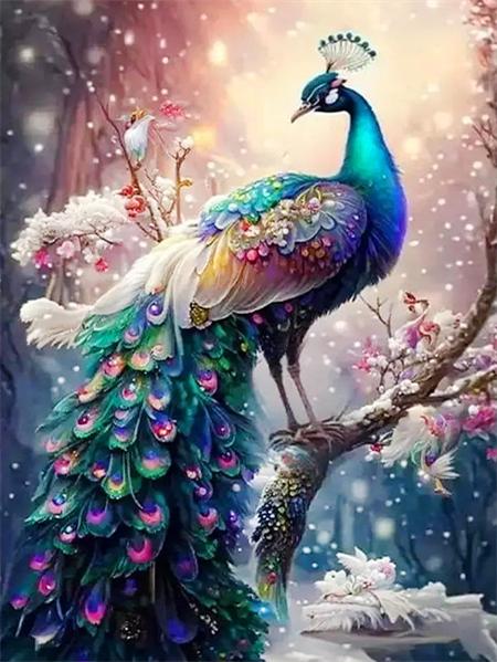 

Сделай сам Алмазная картина Мозаика Павлин Птица Полный квадрат/круг Вышивка крестом Животное Цветок Кристалл Домашний декор Full Round 20x30CM