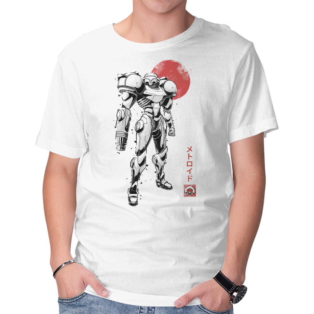 Unisex Crew Neck T-Shirt Bounty Huntress Sumi-e Graphic Short Sleeve Casual Tee XL