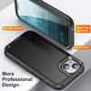 For iPhone 13/14 Phone Case TPU+PC Shockproof Protection Cover with Inner EVA Paper