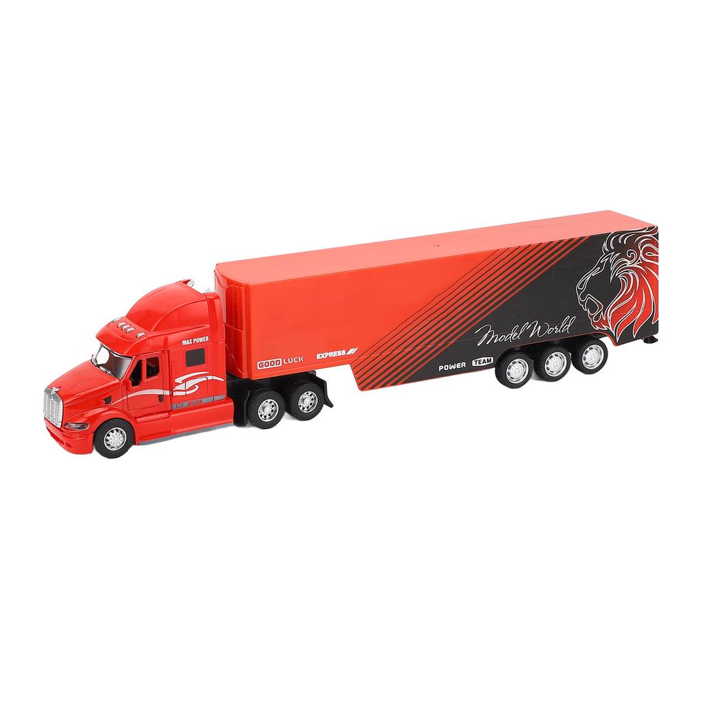 Container Truck Toy with Lights and Sounds Alloy Lifelike Transport Vehicle Model Car for Birthday D