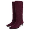 Zara Fashionable Comfortable High Boots Women boots Burgundy 11007510022