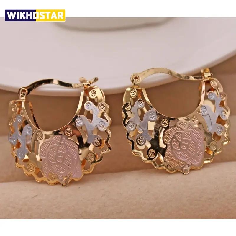 Stylish 14K Gold Plated Hoop Earrings for Women - Perfect ForWeddings, Parties, and Birthdays