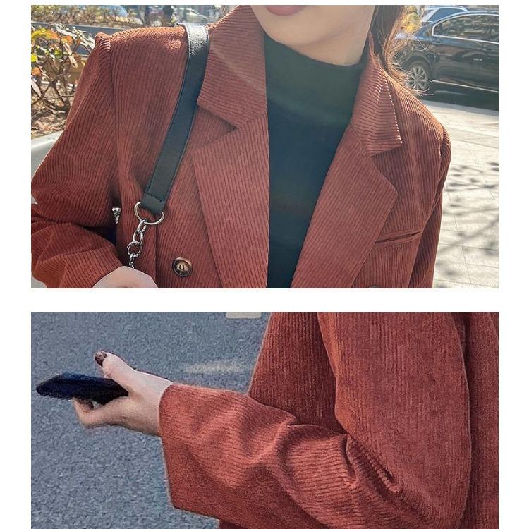 Vintage Loose Black Blazer for Women, Korean Style Casual Chic Jacket, Perfect for Spring and Autumn Streetwear