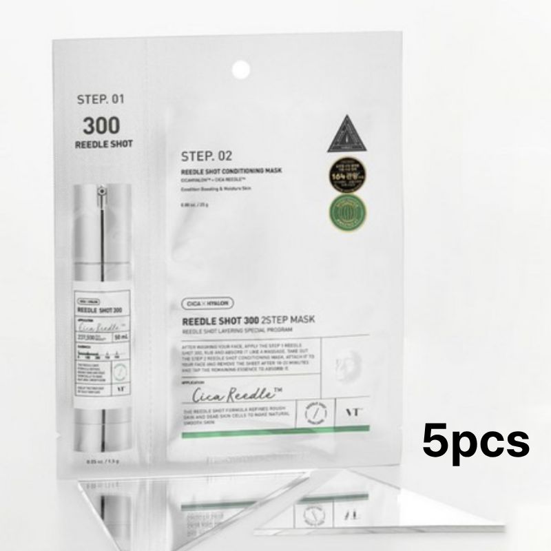 VT COSMETICS Reedle Shot 300 2-Step Face Mask (5 Sheets)