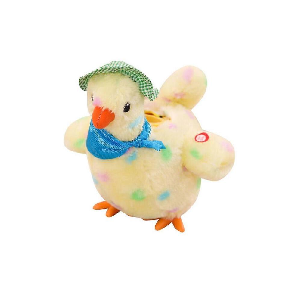 25cm Electronic Plush Chicken Hen Toy, Dancing Stuffed Animal with Music and Egg-Laying Function, Funny Gift for Boys and Girls