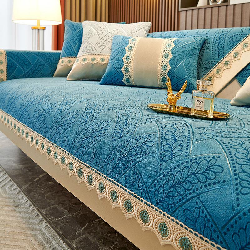 Chenier Sofa Cushion Light Luxury Modern High-End Nordic Four-Season Universal Non-Slip  New Leather Case Cover Cloth