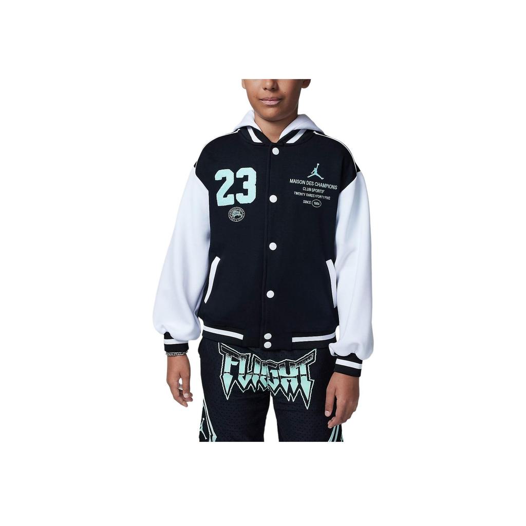 Jordan Soft Knit Hooded Casual Jacket Kids Jackets Black HQ7075-010