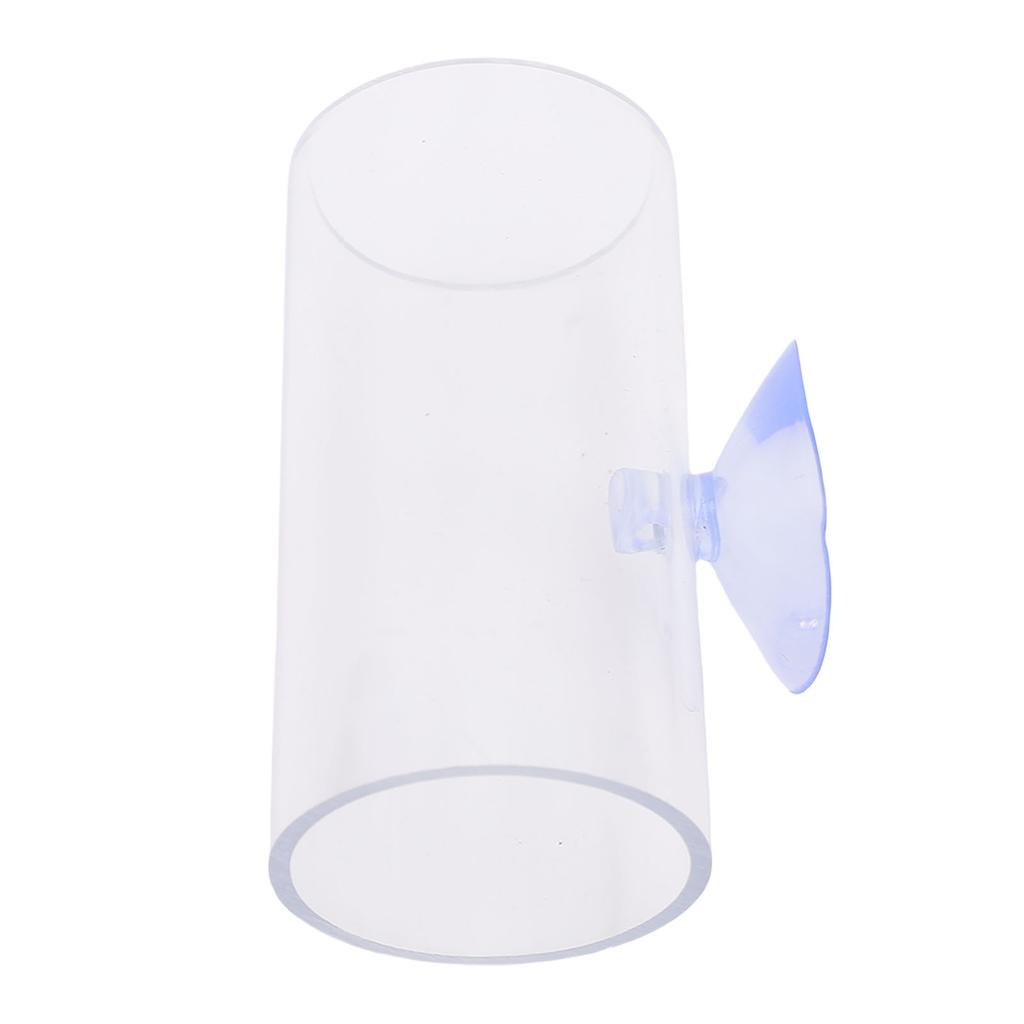 Betta Fish Tunnel Transparent Hollow Betta Fish Tube with Suction Cup for Resting Fish Tank Accessories S