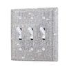 US Standard Creative Home Decoration Crystal Switch Panel Sticker Rhinestones Socket Frame Bling Plug Outlet Wall Plate Cover