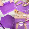Silicone Baking Mat with Measuring Scale 40X60 CM Non-stick Kneading Mat Reusable Rolling Mat Kitchen Baking Table Cutting Board