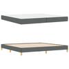 Box Spring Bed with Mattress Dark Gray 200 x 200 cm Fabric