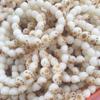 Women's Natural White Jade Charcoal-Grilled Bodhi Root Cat Paw Bracelet with Finger-Wrapped Prayer Beads