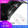 Autoaufkleber 2025 Neu Tesla 2 Stück Auto-Rückspiegel-Regenaugenbrauenabdeckung Regendichter Seitenblech-Aufkleber für Tesla Model 3 2021 S X
