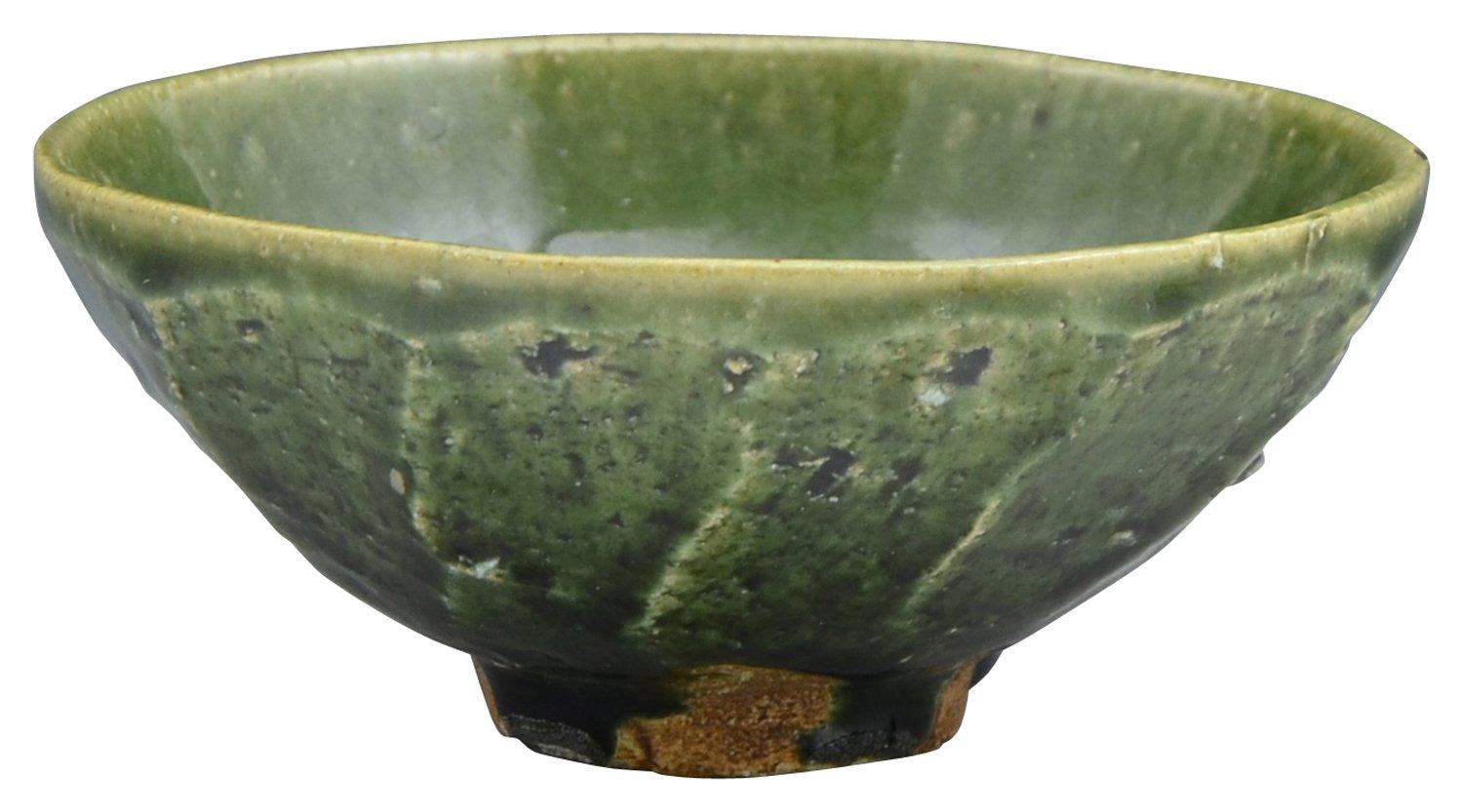 

Кино рис Орибэ Кё-яки, Киёмидзу-яки, печь, чаша, маленькая, скошенный край, LOM494-02 белый