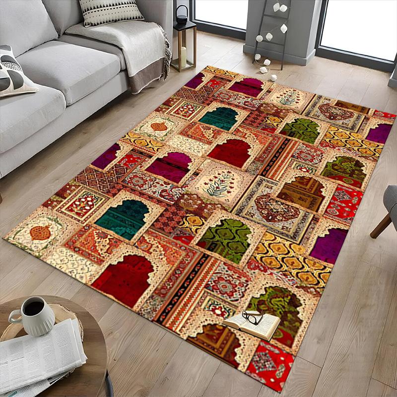 1PC Arches Patterns Extra Large Non Slip Floor carpet, Office, family, bedroom, Studio Large Area Rug Indoor Rugs, Vibrant Colors