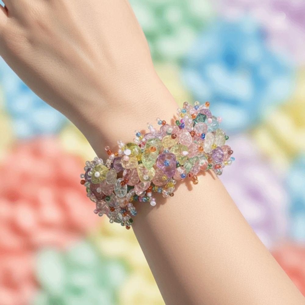 Fairycore Gravel Stone Bracelet Folkways Bohemian Beaded Cuff Resort Photo Props