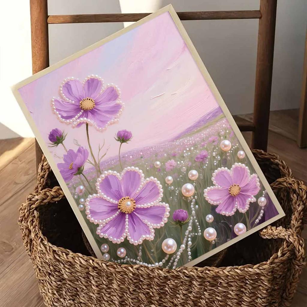 DIY Lavender Pearl Diamond Art Kits Without Frame 30x40cm Gem Art Diamond Painting Kits for Adults/Beginners Gift Idea Home Wall Decor
