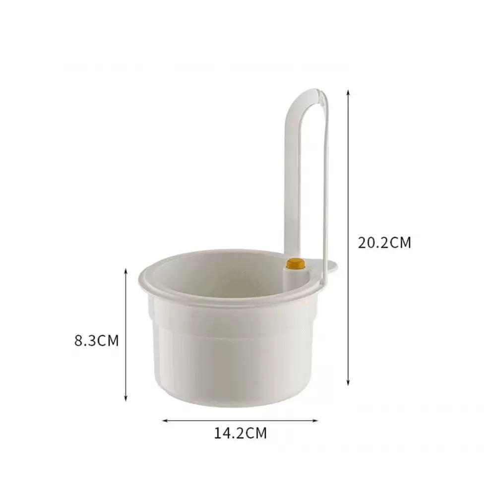 Kitchen Waste Collector Sink Drain Basket Faucet Hanging Filter Bag Adjustable Automatic Dumping Basket Sink Sponge Rack