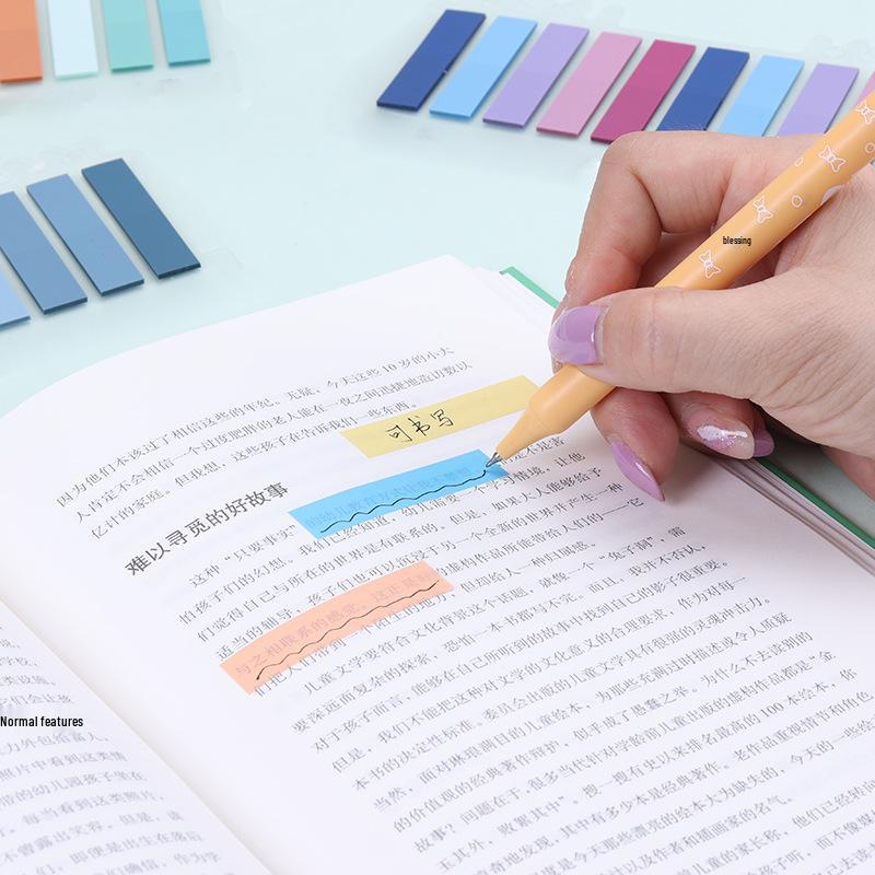 Transparent Waterproof Sticky Note Pad - Cute, Fresh Style, Tear-Resistant