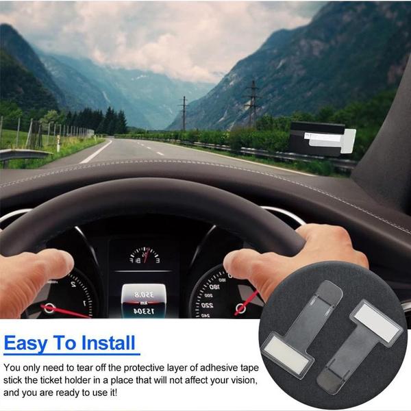 10Pcs Car Windscreen Permit Ticket Clip Transparent Car Parking Ticket Holder Clip for Car Van Caravan Windscreen