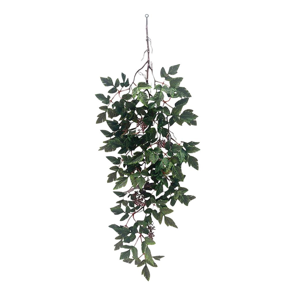 Artificial Cimicifuga Leaf Spray,  Faux Fall Branch With Long Stems For Vase, Thanksgiving Centerpiece Halloween Decor
