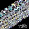 Austrian Crystal White AB Glass Beads 3/4/6/8Mm Transparent With Hole Loose Beads For Diy Jewelry Making Bracelet Craft Supplies