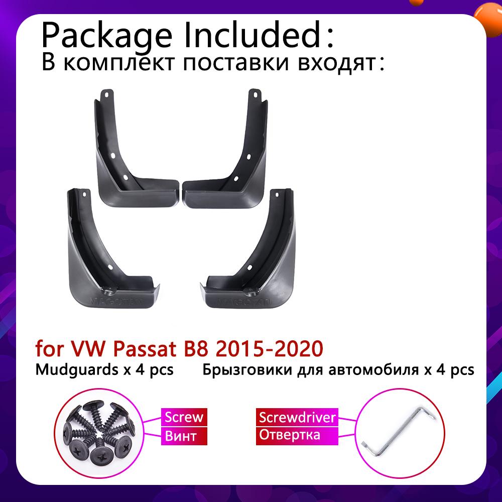 for VW Volkswagen Passat B8 2015 2016 2017 2018   Mudguards Mudflap Fender Mud Flaps Splash Guards Front Car Accessories