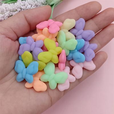 22*18*6mm DIY 20GAB Tauriņa formas rokassprādzes Juvelierizstrādājumu aksesuāri 9Krāsas Gumijas rotaslietu izgatavošana Kaklarota Mode Brīvas krelles Aksesuāri