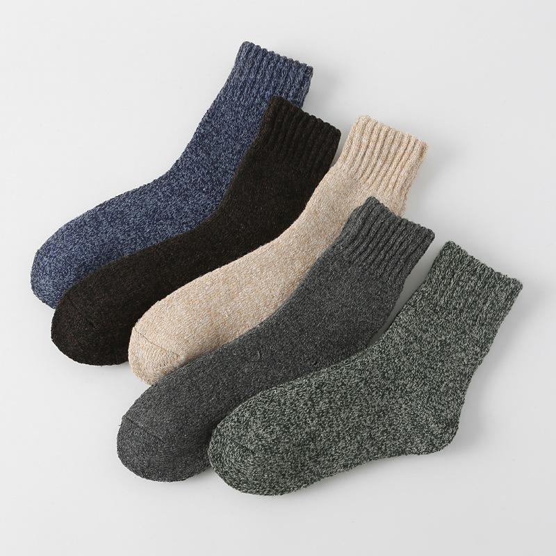 5/10 Pairs Comfortable Casual and Versatile Autumn Winter Women's Socks Multi Color Retro Color Scheme Thickened Warmth Fleece Socks for Women