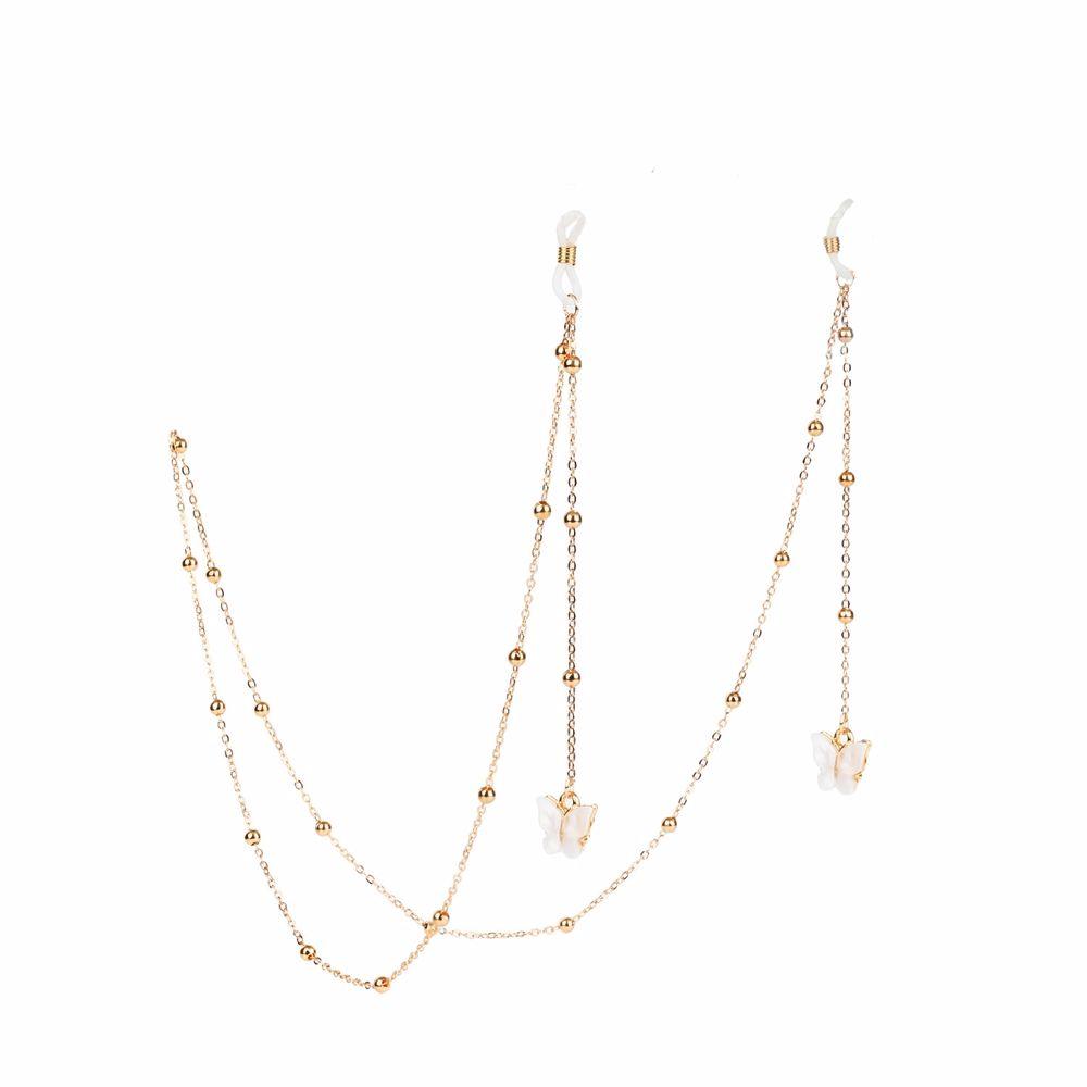 

Non-slip Zinc Zinc Alloy Anti-lost Eyewear Neck Strap Butterfly Metal Glasses Chains Mask Hanging Rope I