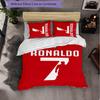 Biancheria da Letto a Tema Cristiano Ronaldo Set 3 Pezzi Copripiumino Biancheria da Letto Decorativa per Stanza Adolescenti Decorazione Casa