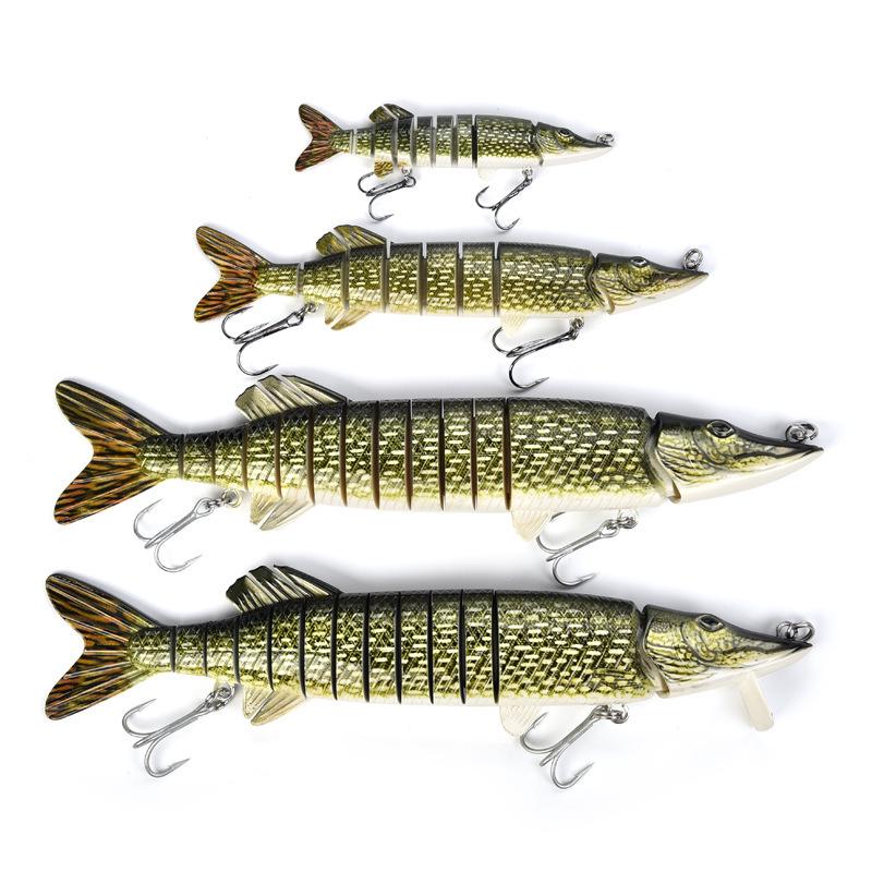 Multi-Joint Long Cast Pike Fishing Lure – Artificial Hard Bait for Sea Fishing