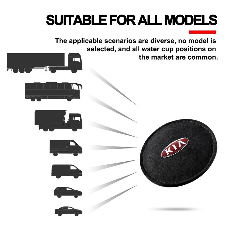 1 buc 2025 Modă Nou Suport de pahar auto Pad PU Piele Slot Coaster antiderapant Mat Pentru KIA K5 K9 Sorento Ceed Sportage Carnival Stinger Forte Niro Cadenza