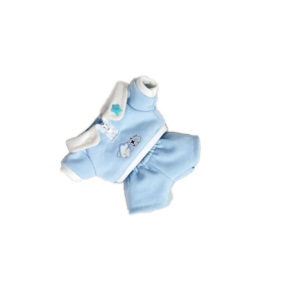 

Multicolor Doll Sweater Pants 20cm Doll Replacement Outfit Creative Dolls Lapel Hoodies Set Gift синий