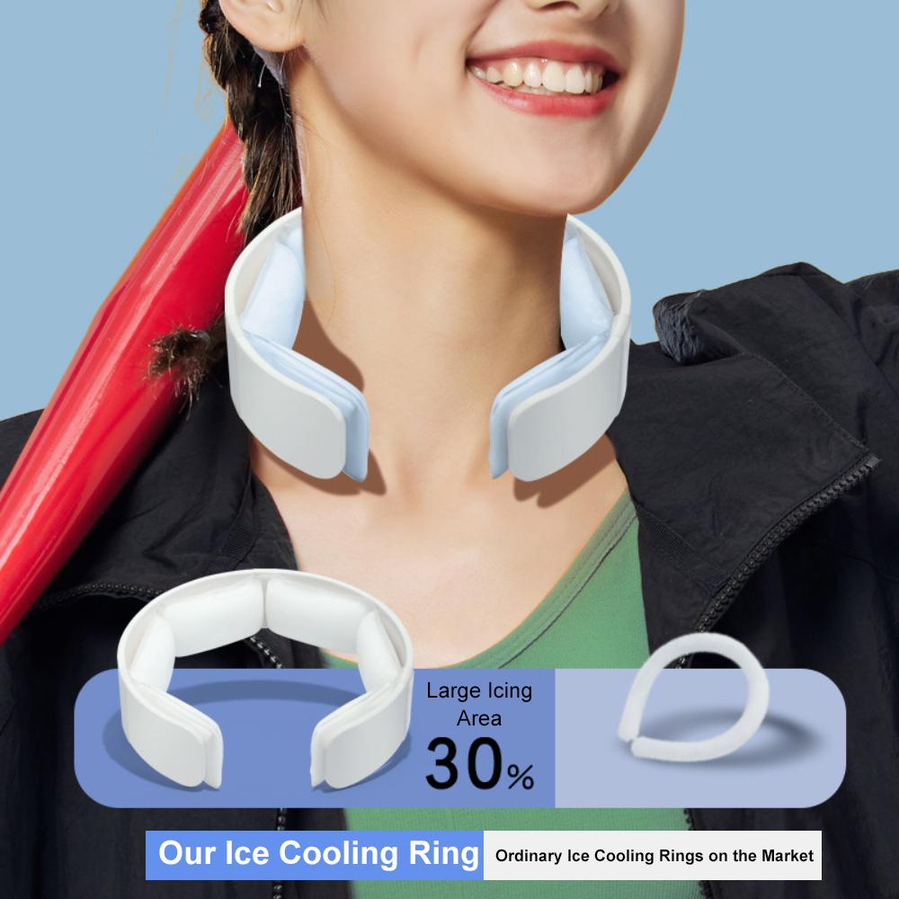 Summer Neck Cooling Tube Wearable Neck Cooler Portable Neck Wrap Collar Lightweight Ice Cold Ring Outdoor Heatstroke Prevention