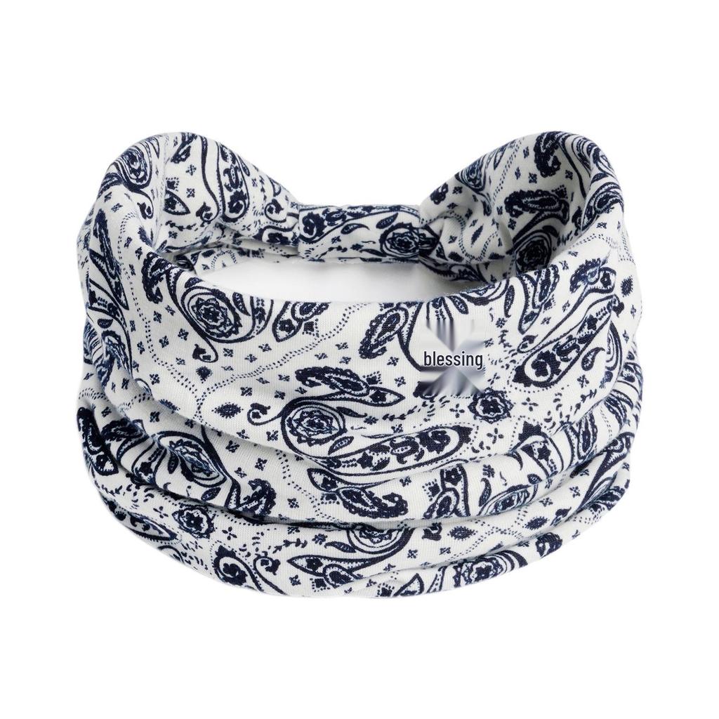 Bandeau large rétro à motif cachemire pour femmes - Bandeau de sport élastique coloré pour yoga