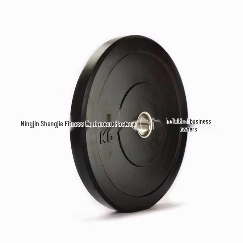 Black All-Rubber Barbell Plates for Commercial and Home Gym Use