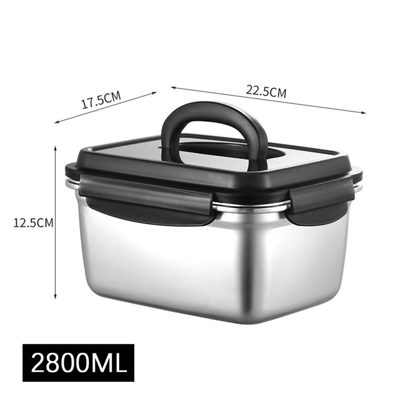 304 Stainlesss Steel Leak Proof Lunch Box With Lid Picnic Box Bento Box Food Storage Containers For Portable Food Bento Boxes