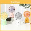 Mini Usb Rechargeable Rotating Fan Silent Portable Desktop Small Fan White Pink Yellow Green