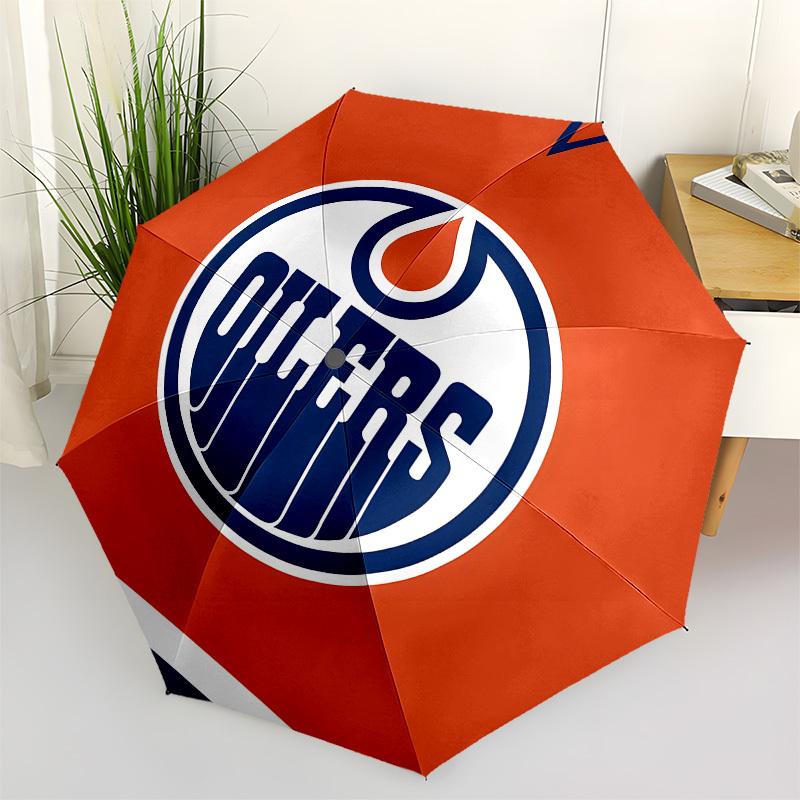 

Edmonton Oilers, Hockey Puck Automatic Opening and Closing, 8 rib Structure Portable Umbrella, Suitable for Men and Women in All Seasons Pe