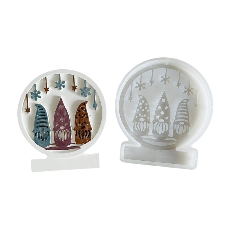 Christmas Dwarf Silicone Molds for Epoxy Resin, Chocolate, Baking, Home Decoration, Santa Clause Resin Silicone Molds